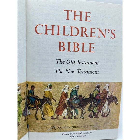 The Children's Bible Deluxe Edition With Slipcase Golden Press 1975 Illustrated - Picture 6 of 16